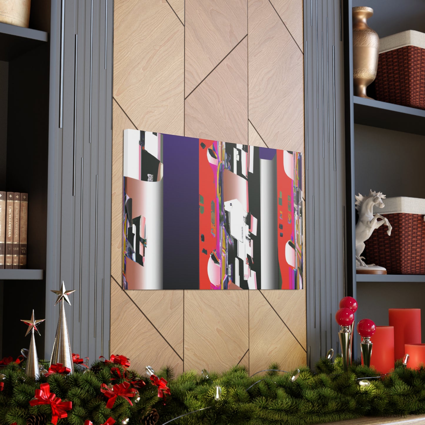 "The Silvery Facade." - Art Deco Canvas
