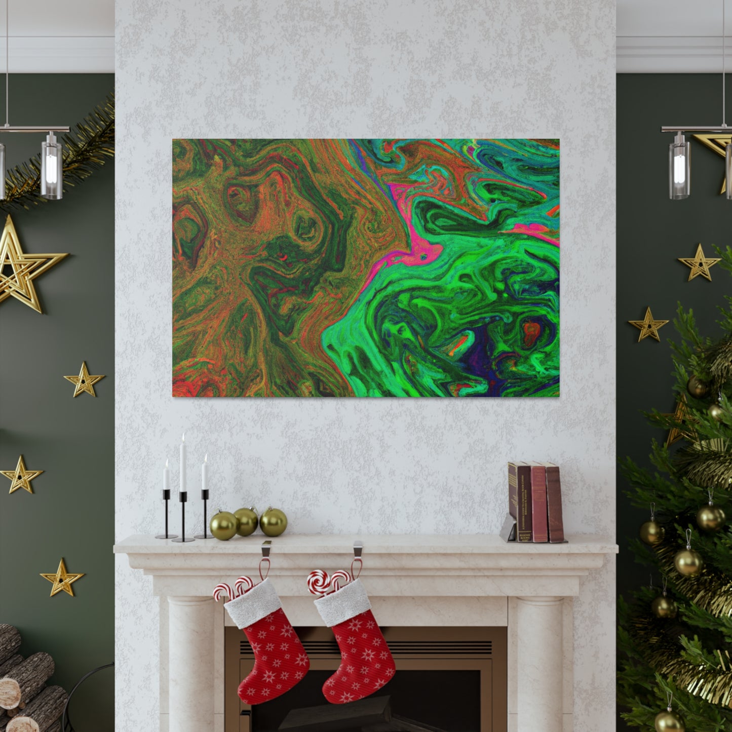 Green Mean - Canvas - Abstract