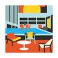 Sunsplashed Abstraction - Midcentury - Canvas