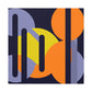 Contrasting Cogs - Midcentury - Canvas