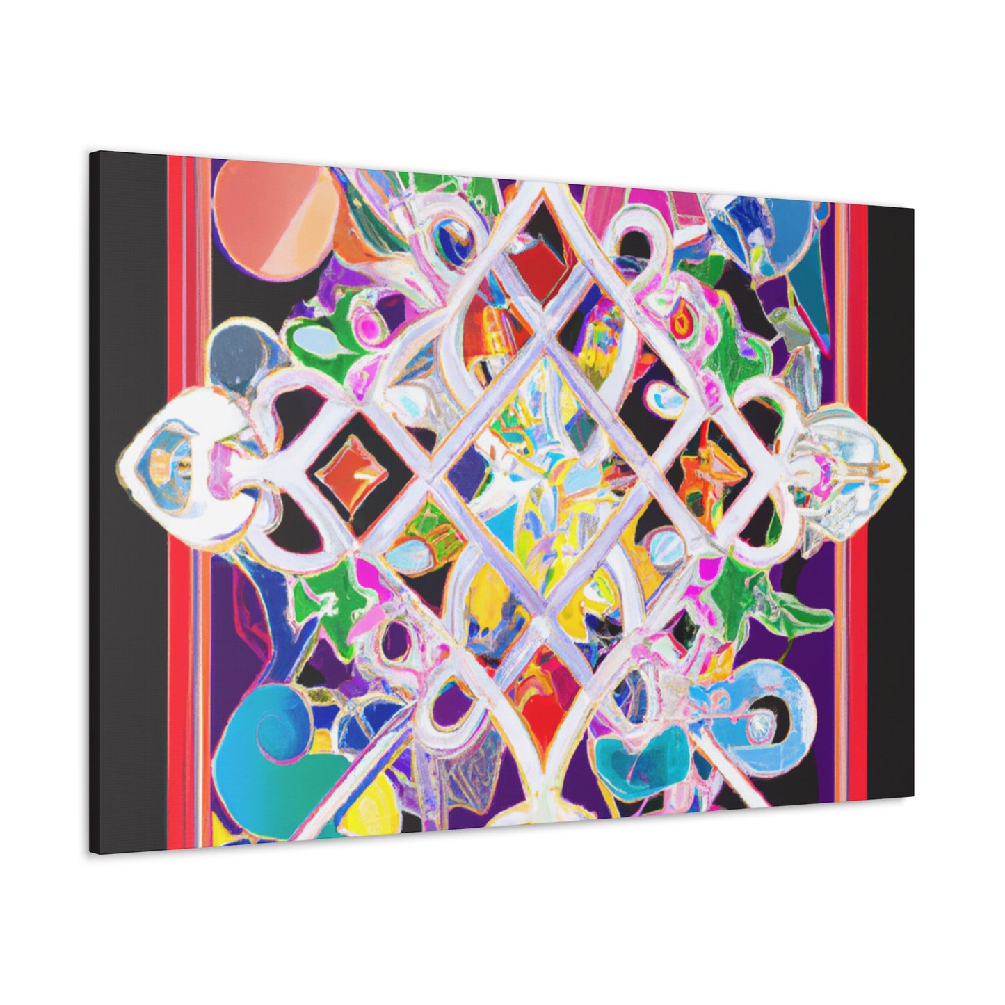 Jewel Snowflake- Glass Canvas