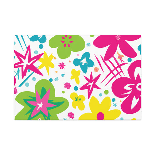 Flower Power Playtime: - Floral Canvas