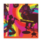 "Cool Cat Shuffle - Retro Music" - Canvas