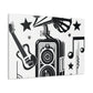 Grooving - Retro Music and Film Canvas