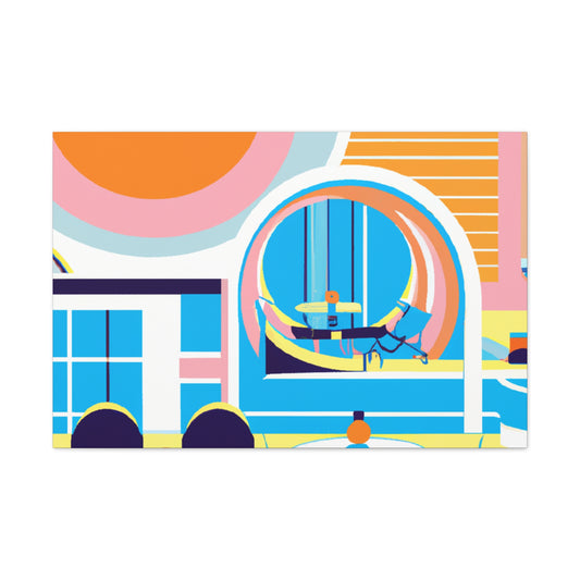 Umbrella Skyline - Midcentury - Canvas