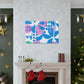 Blue Pinky - Floral Canvas