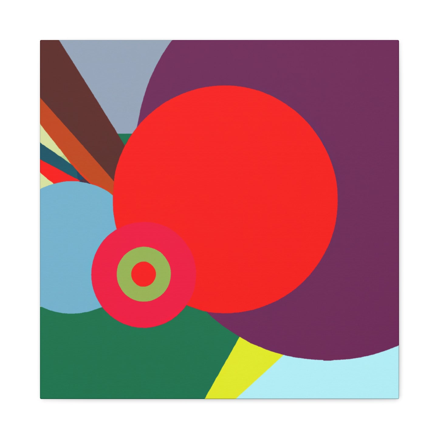 "Cheerful Vibes - Midcentury" - Canvas