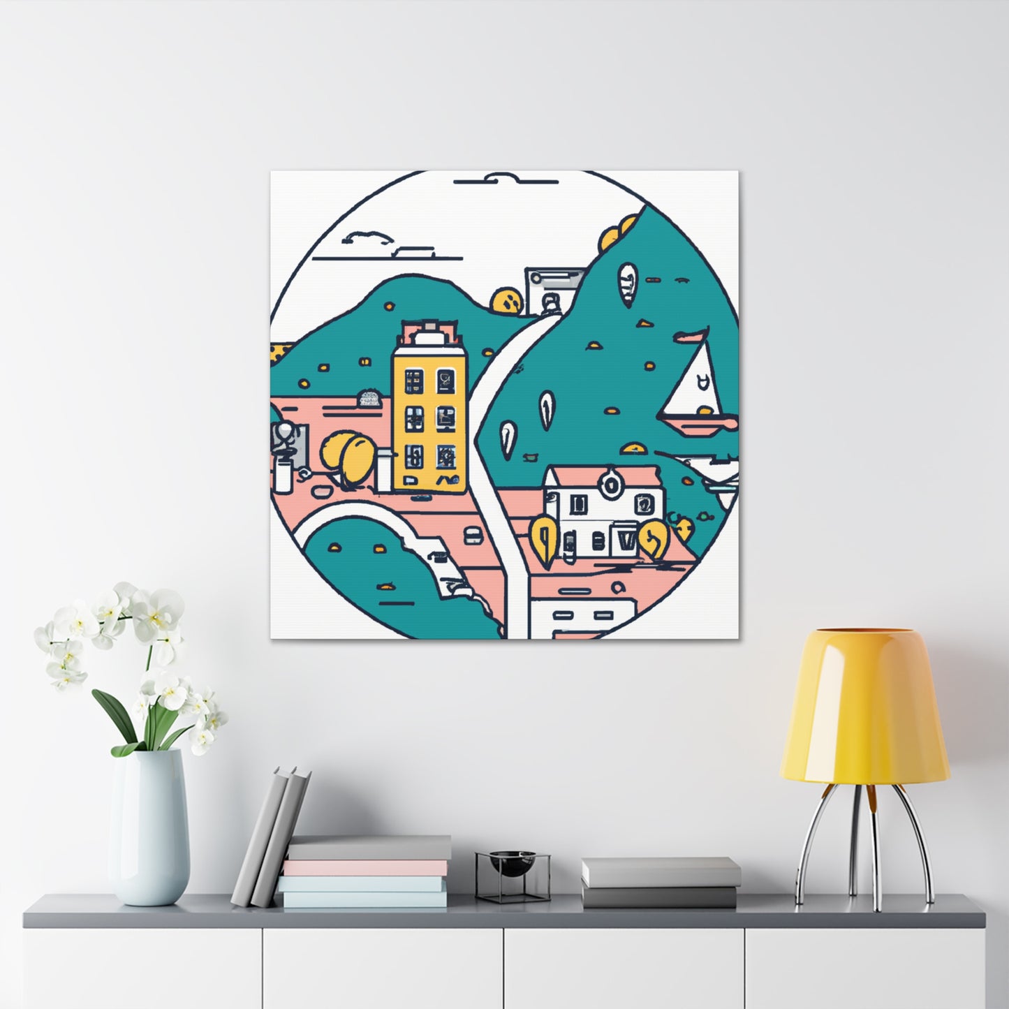 Abstract Facets - Minimalism - Canvas