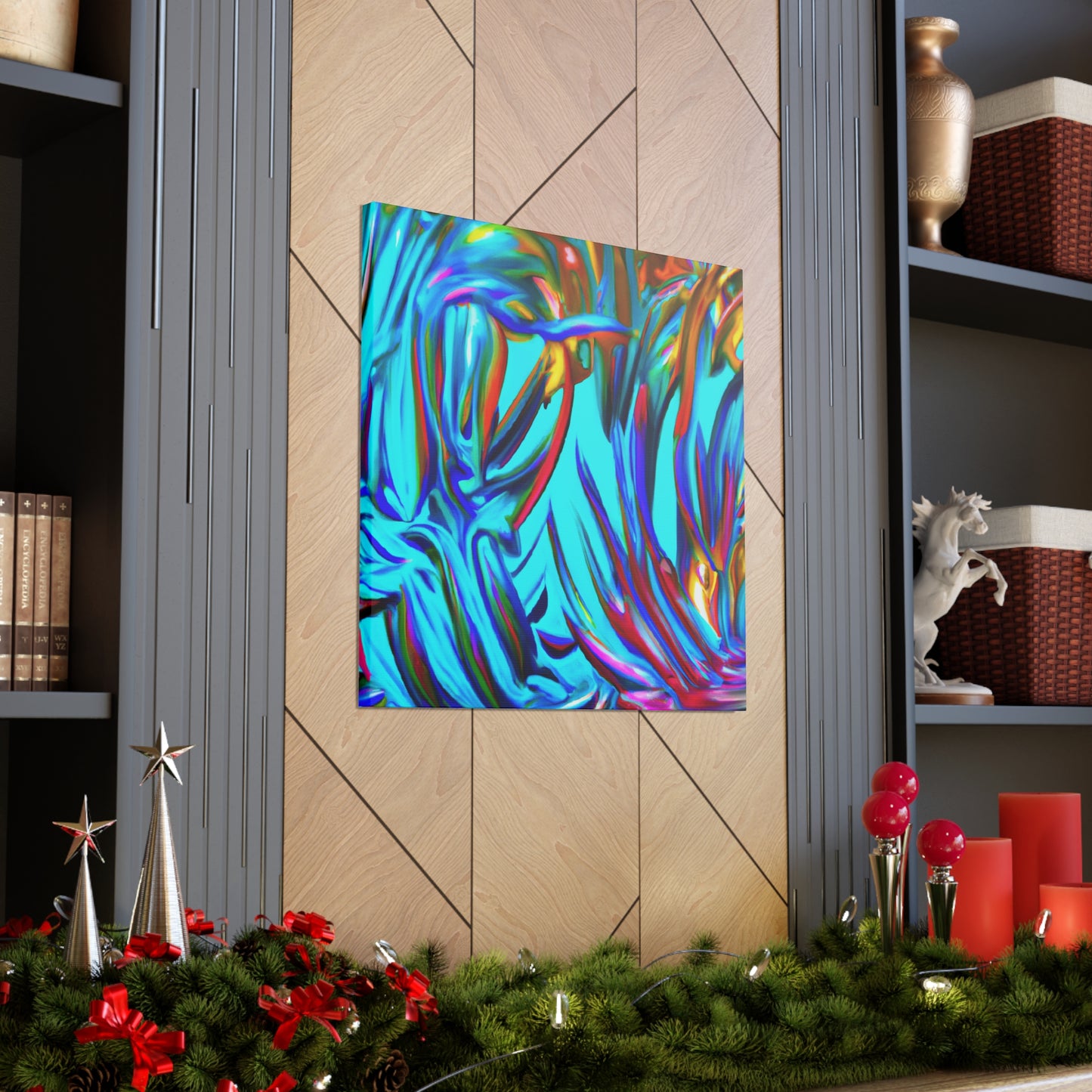 Blue Flames - Canvas - Abstract