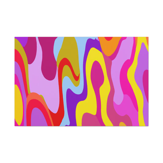 Aqua-Amber - Abstract - Canvas