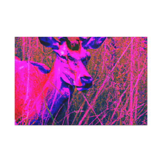 Pink Deer - Canvas - Wildlife