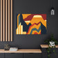 Barbicurl Lion - Midcentury Canvas - Abstract