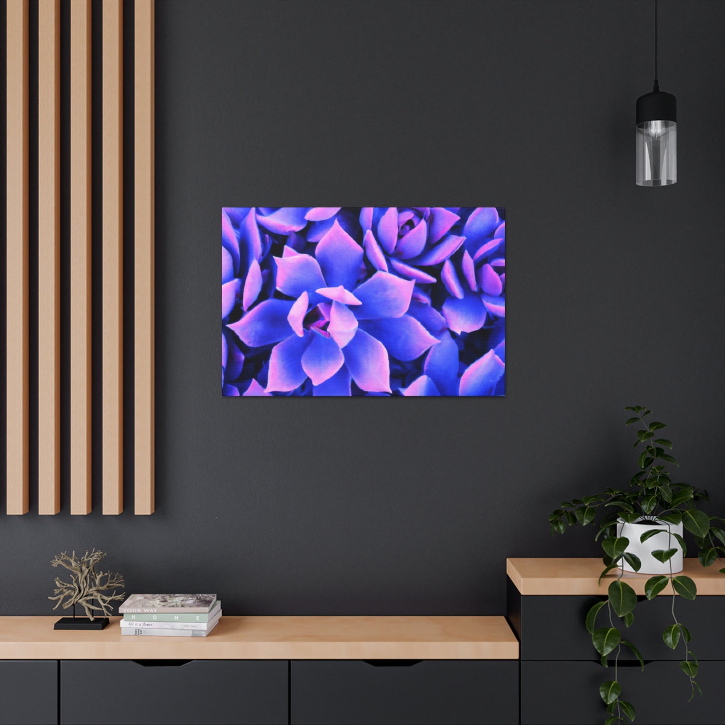 Floral Eden Print. - Canvas - Succulent