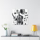 Grooving - Retro Music and Film Canvas