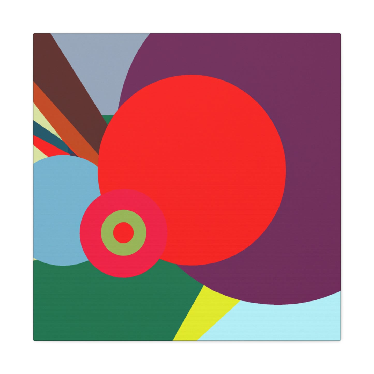"Cheerful Vibes - Midcentury" - Canvas